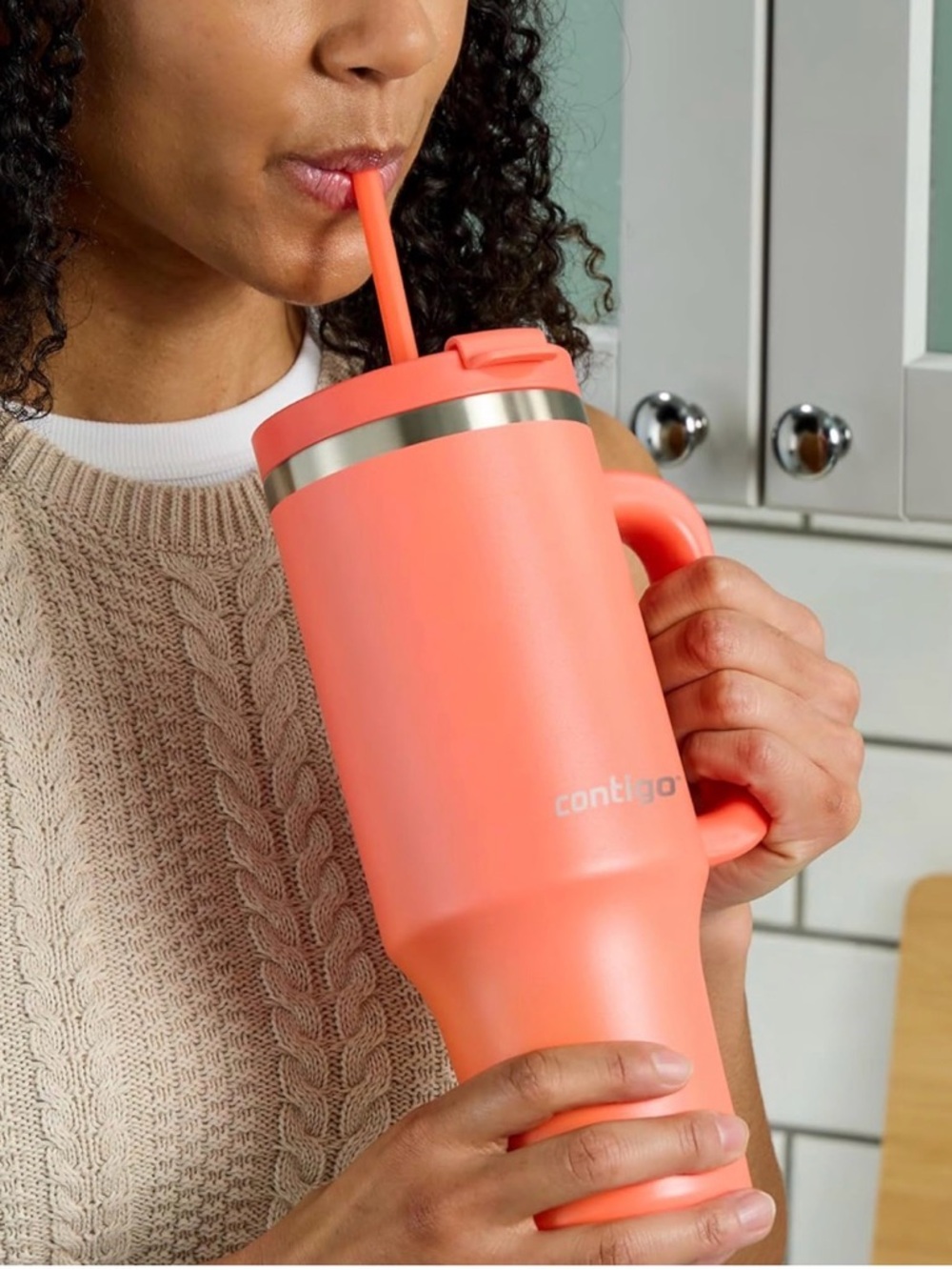 🆕 Contigo Streeterville Tumbler, 40 oz Coral Bin A
